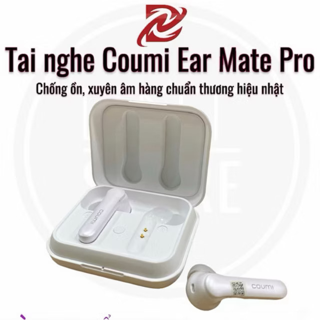 ￼Tai nghe Bluetooth Coumi Ear Mate Pro ANC-834C chống ồn chủ động, lọc tiếng ồn đàm thoại ENC, IPX7 chống nước, pin 4-5h